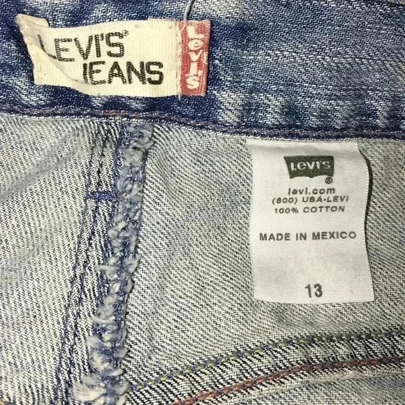 Levi’s Denim Raw Hem Skirt Size 13 - Picture 6 of 6